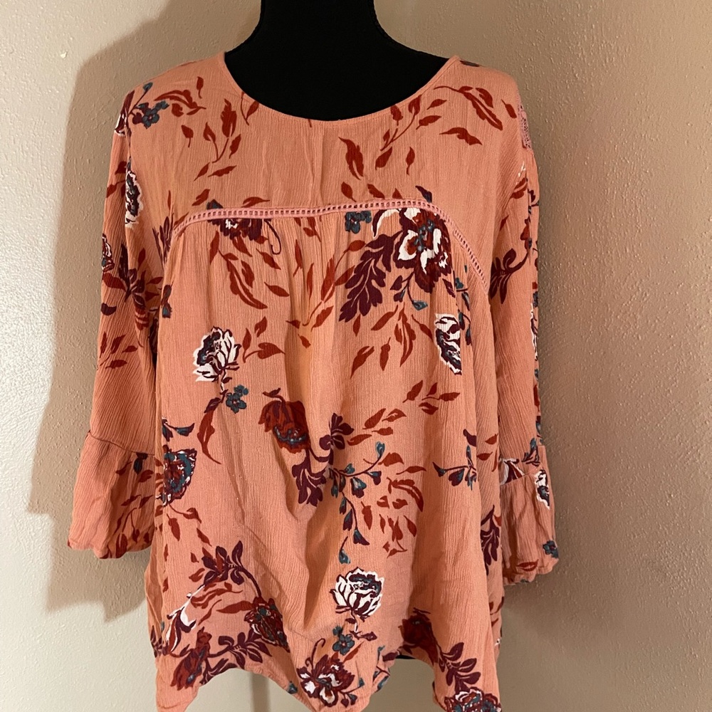 Eyeshadow Ladies Floral Peplum Top